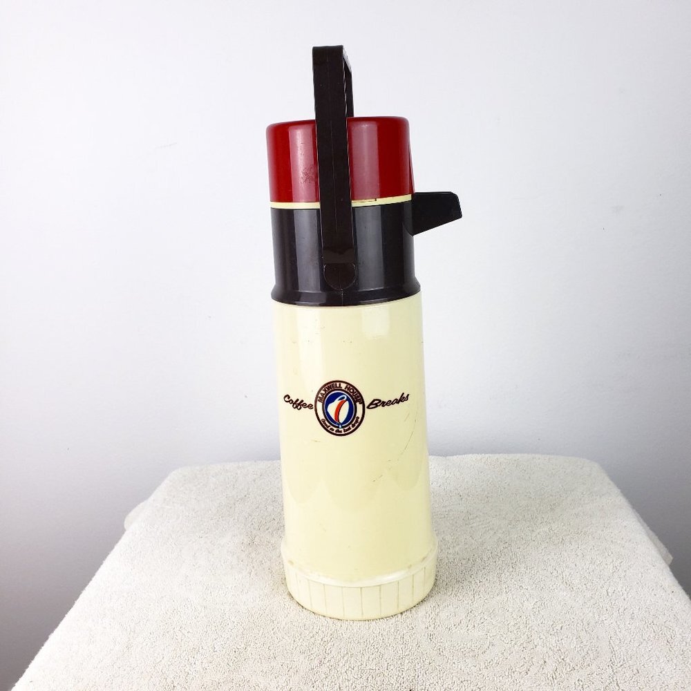 Vintage Maxwell House Coffee Breaks Pump Thermos